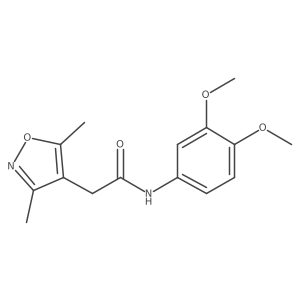 N-(3,4-dimethoxyphenyl)-2-(3,5-dimethyl-1,2-oxazol-4-yl)acetamide Structure