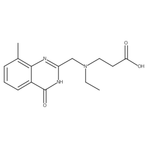 3-{Ethyl[(8-methyl-4-oxo-3,4-dihydroquinazolin-2-yl)methyl]amino}propanoic acid Structure