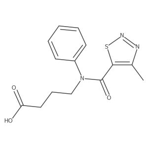 4-[[(4-Methyl-1,2,3-thiadiazol-5-yl)carbonyl]phenylamino]butanoic acid结构式