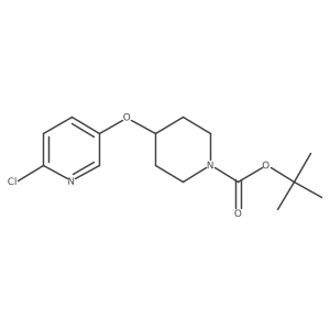 Tert-butyl 4-((6-chloropyridin-3-yl)oxy)piperidine-1-carboxylate结构式