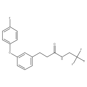 3-[3-(4-fluorophenoxy)phenyl]-N-(2,2,2-trifluoroethyl)propanamide结构式