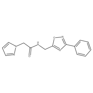 N-((3-phenyl-1,2,4-oxadiazol-5-yl)methyl)-2-(1H-pyrazol-1-yl)acetamide Structure