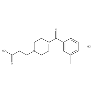 3-[4-(3-Methylbenzoyl)-1-piperazinyl]propanoic acid hydrochloride结构式