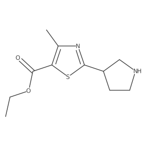 Ethyl 4-methyl-2-(pyrrolidin-3-yl)thiazole-5-carboxylate Structure