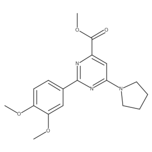 Methyl 2-(3,4-dimethoxyphenyl)-6-(1-pyrrolidinyl)-4-pyrimidinecarboxylate Structure