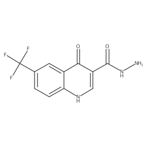 4-Hydroxy-6-(trifluoromethyl)quinoline-3-carbohydrazide结构式