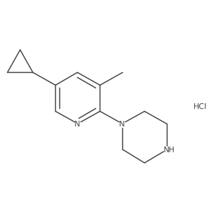 1-(5-Cyclopropyl-3-methylpyridin-2-yl)piperazine hydrochloride Structure