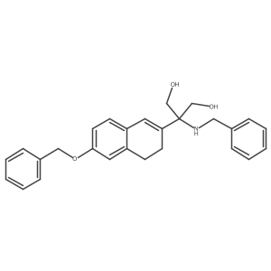 2-(Benzylamino)-2-(6-(benzyloxy)-3,4-dihydronaphthalen-2-yl)propane-1,3-diol结构式
