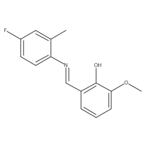 2-{(E)-[(4-fluoro-2-methylphenyl)imino]methyl}-6-methoxyphenol Structure