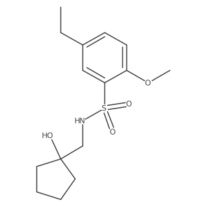 5-ethyl-N-((1-hydroxycyclopentyl)methyl)-2-methoxybenzenesulfonamide结构式