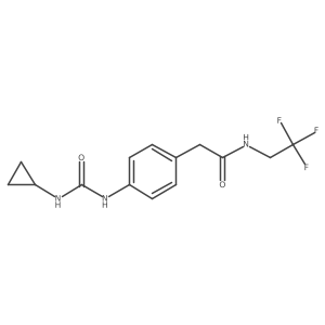 2-(4-(3-cyclopropylureido)phenyl)-N-(2,2,2-trifluoroethyl)acetamide Structure