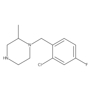 1-[(2-Chloro-4-fluorophenyl)methyl]-2-methylpiperazine Structure