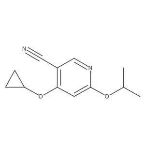 4-Cyclopropoxy-6-isopropoxynicotinonitrile结构式