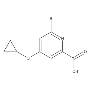 6-Bromo-4-cyclopropoxypicolinic acid结构式
