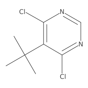 5-Tert-butyl-4,6-dichloropyrimidine结构式