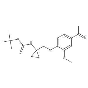 Tert-butyl (1-((4-acetyl-2-methoxyphenoxy)methyl)cyclopropyl)carbamate结构式