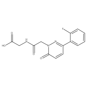 N-{[3-(2-fluorophenyl)-6-oxopyridazin-1(6H)-yl]acetyl}glycine结构式