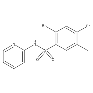 [(2,4-Dibromo-5-methylphenyl)sulfonyl]-2-pyridylamine结构式