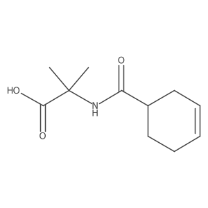 2-(Cyclohex-3-ene-1-carbonylamino)-2-methylpropanoic acid结构式