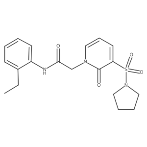 N-(2-ethylphenyl)-2-(2-oxo-3-(pyrrolidin-1-ylsulfonyl)pyridin-1(2H)-yl)acetamide Structure