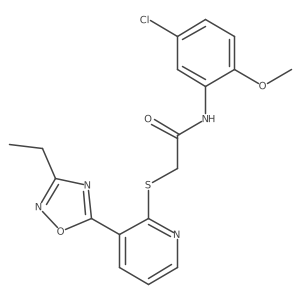 N-(5-chloro-2-methoxyphenyl)-2-((3-(3-ethyl-1,2,4-oxadiazol-5-yl)pyridin-2-yl)thio)acetamide Structure