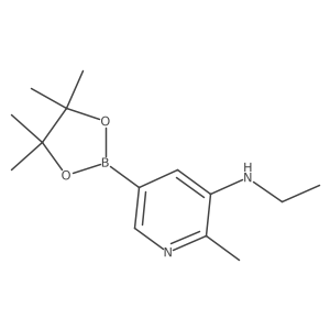 Ethyl-[2-methyl-5-(4,4,5,5-tetramethyl-[1,3,2]dioxaborolan-2-yl)-pyridin-3-yl]-amine结构式