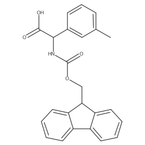 (S)-2-((((9H-Fluoren-9-yl)methoxy)carbonyl)amino)-2-(m-tolyl)acetic acid Structure