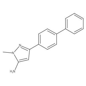 1-methyl-3-(4-phenylphenyl)-1H-pyrazol-5-amine结构式