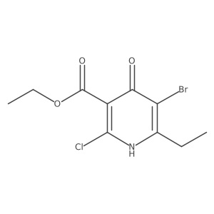 Ethyl 5-bromo-2-chloro-6-ethyl-4-hydroxy-3-pyridinecarboxylate Structure