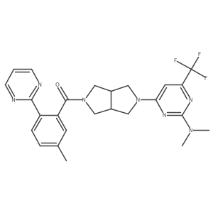 N,N-Dimethyl-4-{5-[(5-methyl-2-pyrimidin-2-ylphenyl)carbonyl]hexahydropyrrolo[3,4-c]pyrrol-2(1H)-yl}-6-(trifluoromethyl)pyrimidin-2-amine Structure