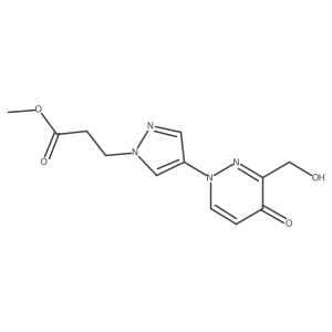 Methyl 3-(4-(3-(hydroxymethyl)-4-oxopyridazin-1(4h)-yl)-1h-pyrazol-1-yl)propanoate Structure
