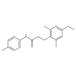 CSc1nc(C)c(CCC(=O)Nc2ccc(C)cn2)c(C)n1结构式