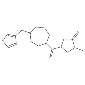 2-Pyrrolidinone, 4-[[hexahydro-4-(4-thiazolylmethyl)-1H-1,4-diazepin-1-yl]carbonyl]-1-methyl-结构式