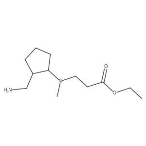 I(2)-Alanine, N-[2-(aminomethyl)cyclopentyl]-N-methyl-, ethyl ester Structure