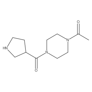 1-[4-(Pyrrolidine-3-carbonyl)piperazin-1-yl]ethan-1-one Structure