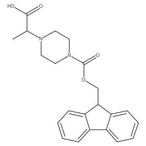 2-(4-(((9H-Fluoren-9-yl)methoxy)carbonyl)piperazin-1-yl)propanoic acid结构式