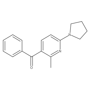 (2-Methyl-6-(pyrrolidin-1-yl)pyridin-3-yl)(phenyl)methanone结构式