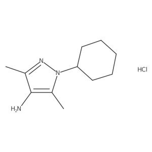 1-cyclohexyl-3,5-dimethyl-1H-pyrazol-4-amine hydrochloride Structure