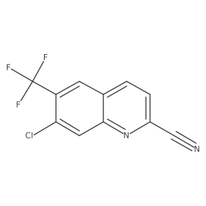 7-Chloro-6-(trifluoromethyl)quinoline-2-carbonitrile结构式