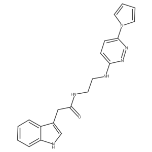 N-(2-((6-(1H-pyrrol-1-yl)pyridazin-3-yl)amino)ethyl)-2-(1H-indol-3-yl)acetamide结构式