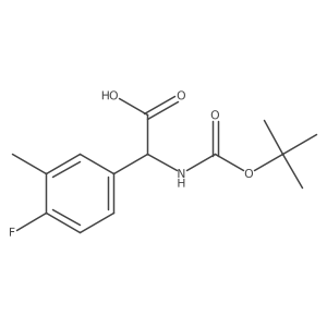 a-(Boc-amino)-4-fluoro-3-methylbenzeneacetic acid Structure