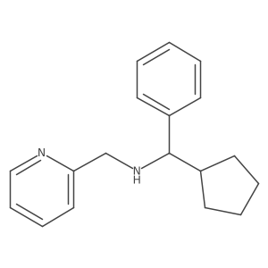 1-cyclopentyl-1-phenyl-N-(pyridin-2-ylmethyl)methanamine Structure