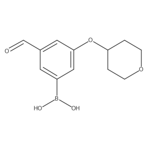 B-[3-formyl-5-[(tetrahydro-2h-pyran-4-yl)oxy]phenyl]boronic acid结构式