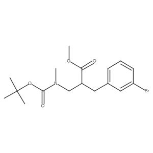Methyl 2-(3-bromobenzyl)-3-((tert-butoxycarbonyl)(methyl)amino)propanoate Structure