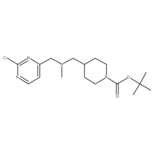 tert-Butyl 4-((((2-chloropyrimidin-4-yl)methyl)(methyl)amino)methyl)piperidine-1-carboxylate Structure