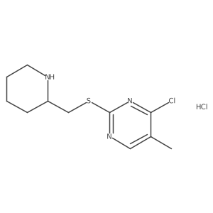 4-Chloro-5-methyl-2-((piperidin-2-ylmethyl)thio)pyrimidine hydrochloride结构式