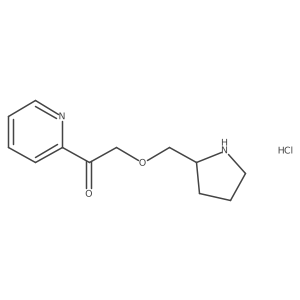 1-(Pyridin-2-yl)-2-(pyrrolidin-2-ylmethoxy)ethanone hydrochloride Structure