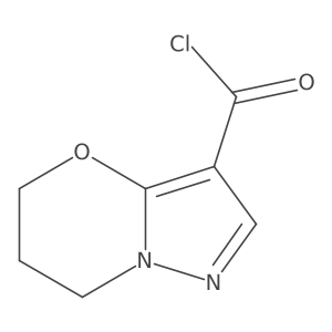 6,7-dihydro-5H-pyrazolo[5,1-b][1,3]oxazine-3-carbonyl chloride结构式