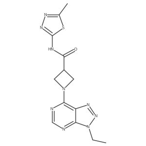 1-(3-ethyl-3H-[1,2,3]triazolo[4,5-d]pyrimidin-7-yl)-N-(5-methyl-1,3,4-thiadiazol-2-yl)azetidine-3-carboxamide Structure