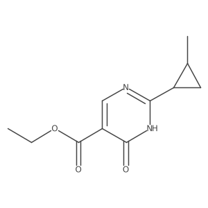 Ethyl 2-(2-methylcyclopropyl)-6-oxo-1,6-dihydropyrimidine-5-carboxylate结构式